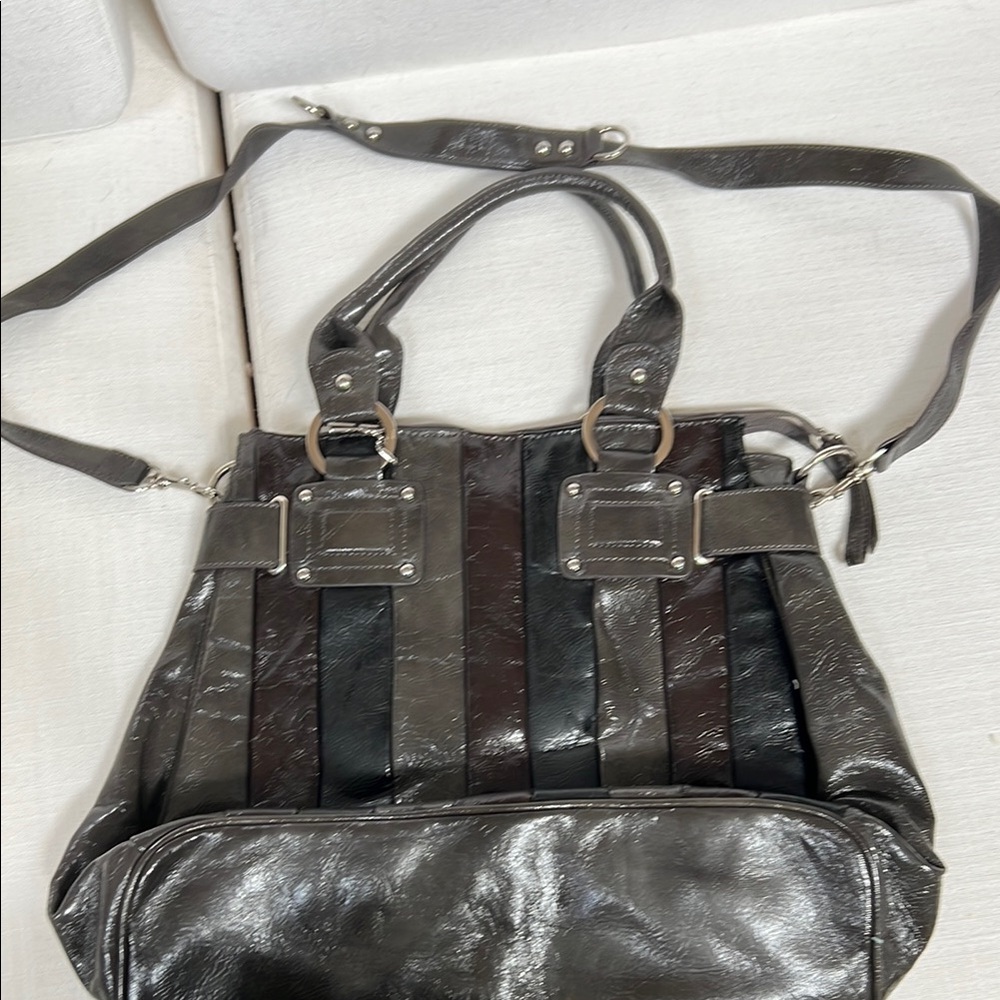 NEW! Multi-Tone Leather Tote Bag